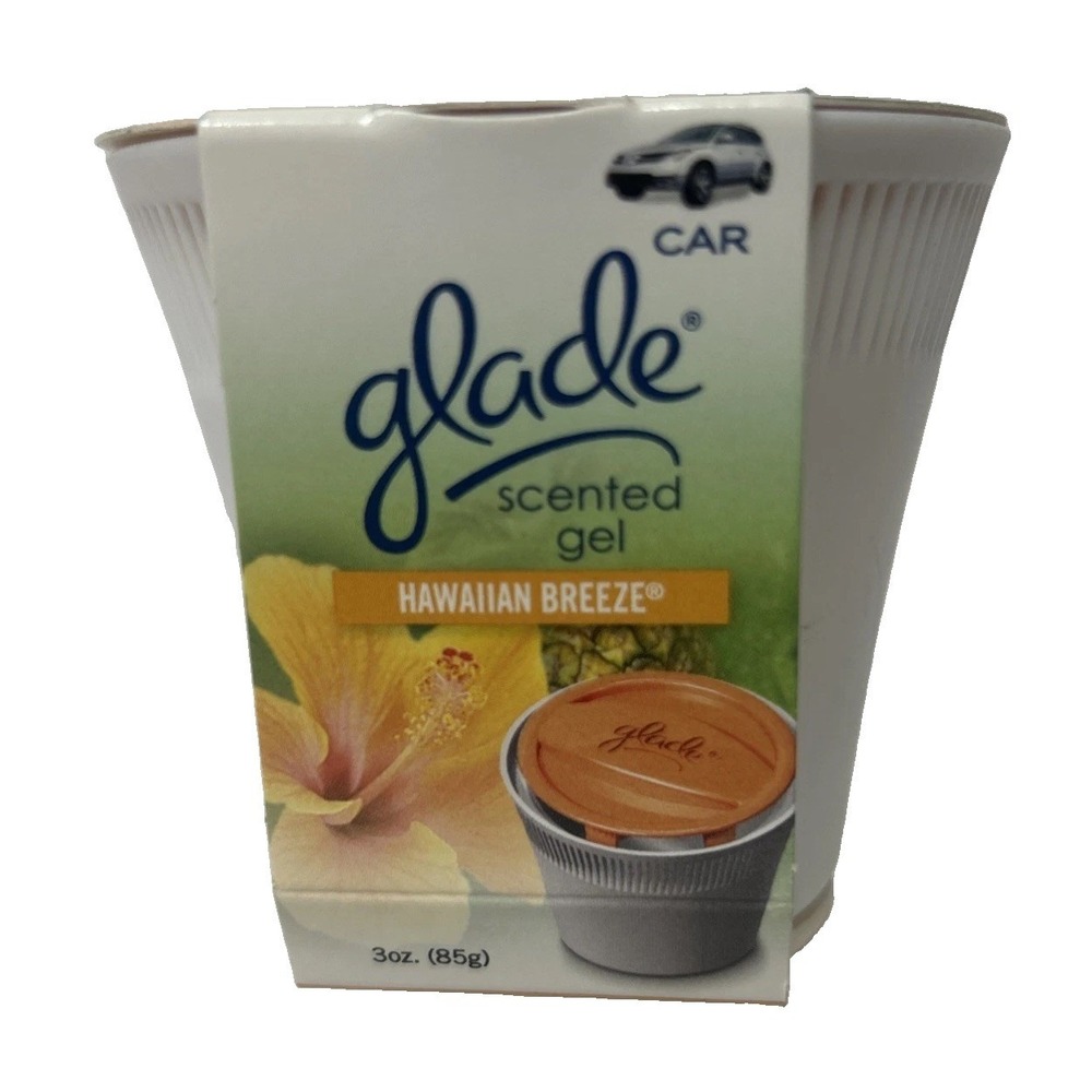 Glade Scented Gel Hawaiian Breeze For Car Fits In Cup holder 3oz 2011 NOS